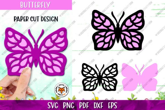 3D SVG Butterfly Shapes for Crafters