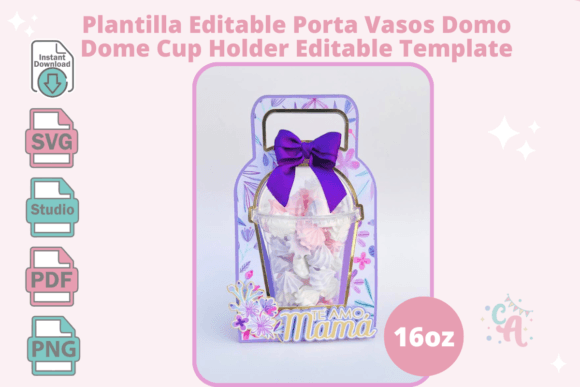 3D SVG Dome Cup Holder for Mother's Day