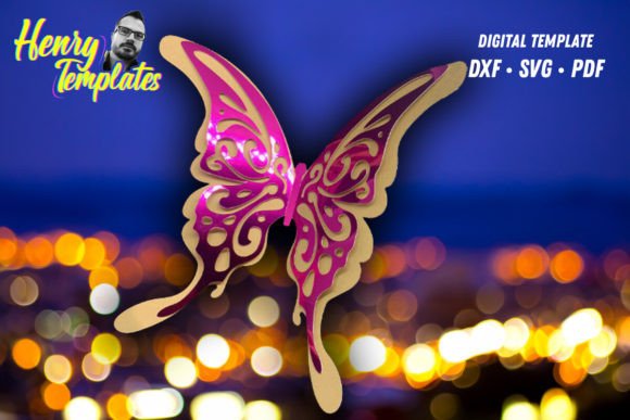 3D SVG Shapes: Layered Butterfly Template Review