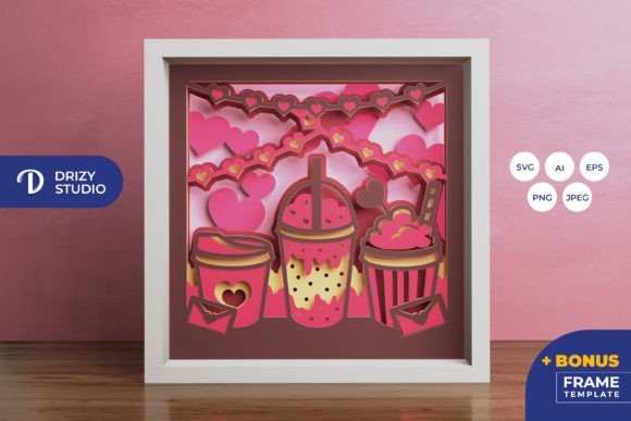 Coffee Milkshake 3D SVG Shadow Boxes Review