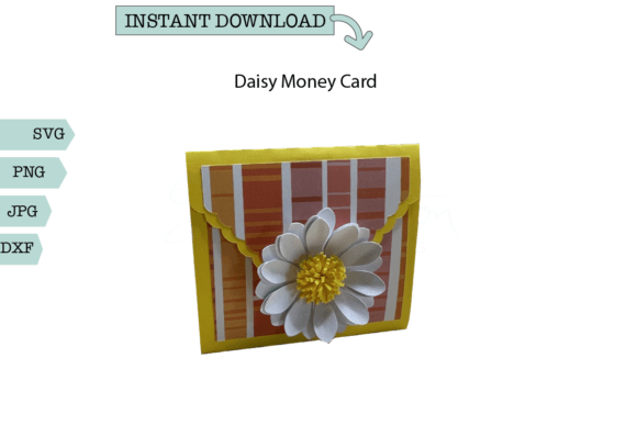 Daisy Money Card SVG: 3D Shapes for Branding