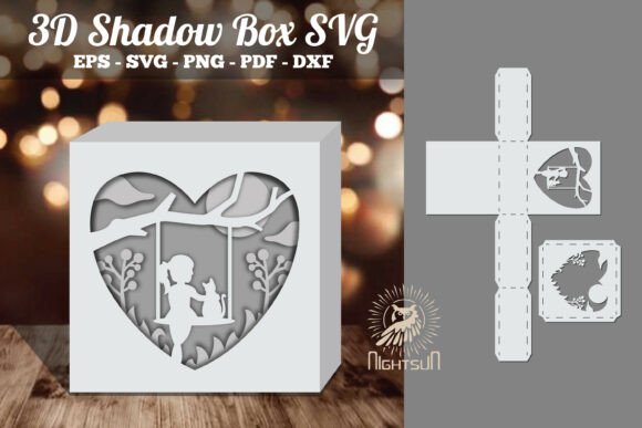 Girl and Cat 3D Papercut Shadow Box SVG Review
