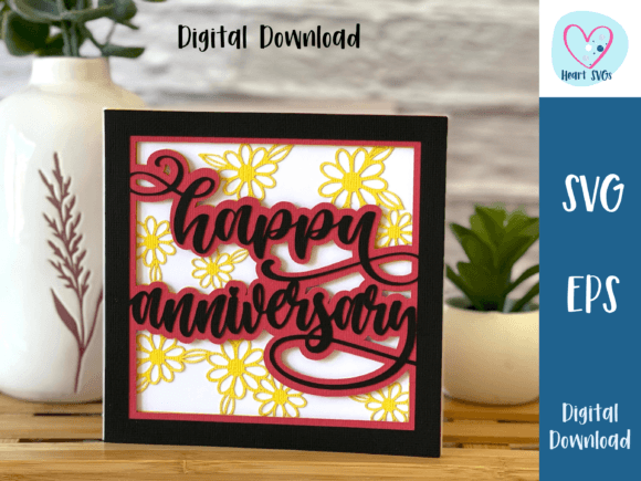 Happy Anniversary Card Daisies SVG: A 3D SVG Shapes Review