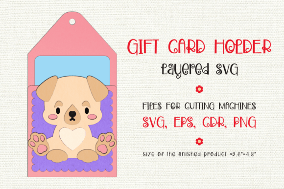 Labrador Retriever Gift Card Holder: 3D SVG Shapes