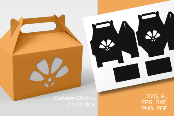 Mid Century Window Gable Box: 3D SVG Shapes