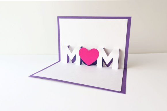 Mom with Heart Kirigami Pop Up Card SVG Review