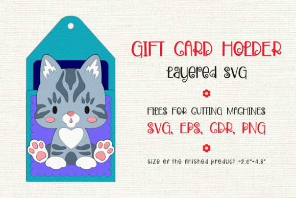 Norwegian Forest Cat 3D SVG Greeting Cards