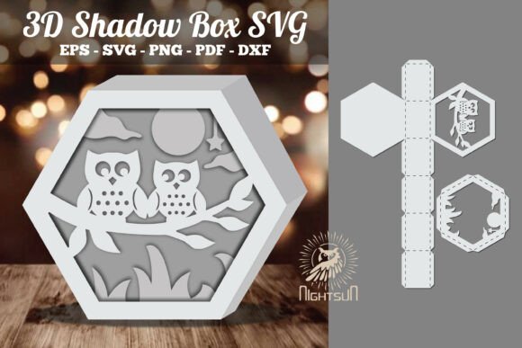 Owl Papercut 3D Shadow Box SVG 2 Review