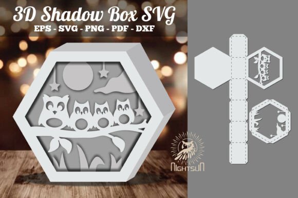 Owl Papercut 3D Shadow Box SVG 6 Review