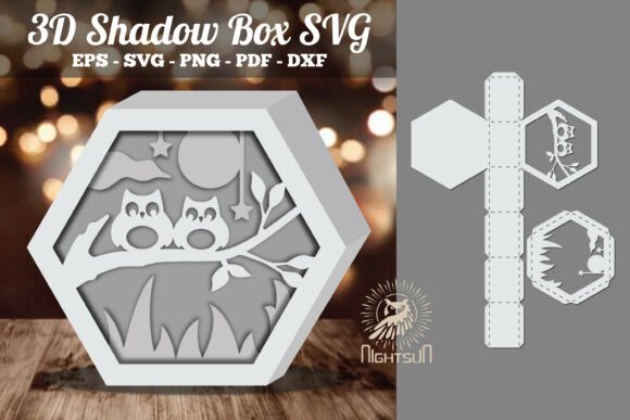 Owl Papercut 3D SVG for Other Visuals