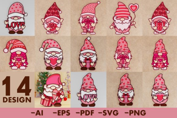 Valentines Gnome 3D SVG Shapes Review